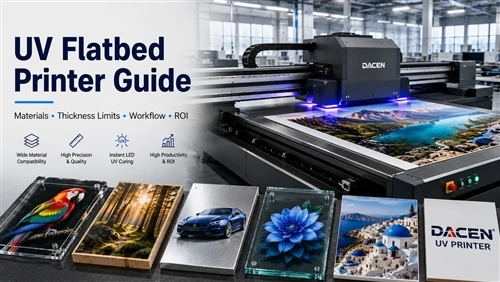 Leitfaden für UV-Flachbettdrucker: Materialien, Dickengrenzen, Arbeitsablauf und ROI