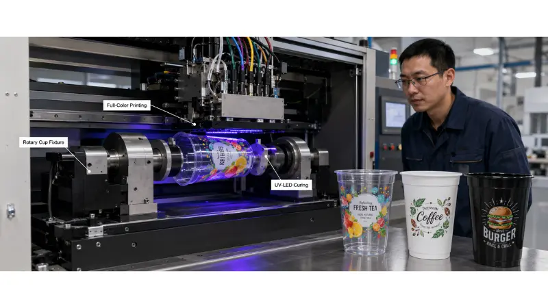 Comparison of UV digital, dry-offset, screen and pad printing methods for plastic cups Comparison of UV digital, dry-offset, screen and pad printing methods for plastic cups